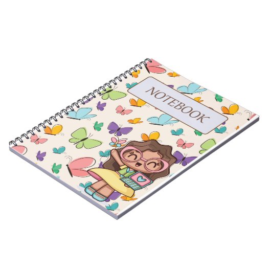 Schmetterlingsmuster Notizblock (Linke Seite)