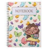 Schmetterlingsmuster Notizblock (Vorderseite)