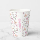 Schmetterlingsmuster Pappbecher (Links)