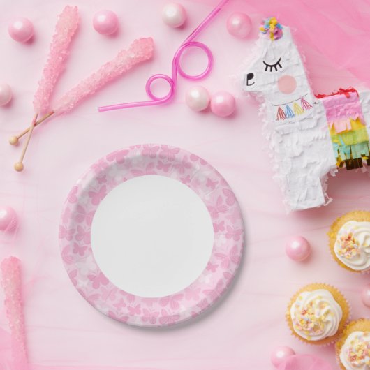 Schmetterlingsmuster Pappteller (Party)