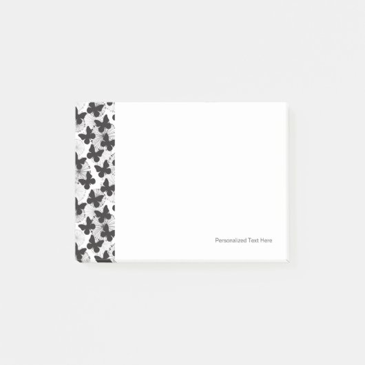 Schmetterlingsmuster Post-it Klebezettel (Vorderseite)