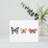 Schmetterlingsmuster Postkarte (Stehend Vorderseite)
