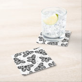 Schmetterlingsmuster Rechteckiger Pappuntersetzer (Vor Ort)