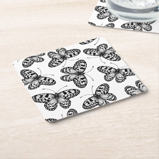 Schmetterlingsmuster Rechteckiger Pappuntersetzer (angewinkelt)