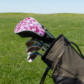 Schmetterlingsmuster Rosa Farbe Golf Headcover (In SItu)