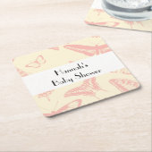 Schmetterlingsmuster, rosa Schmetterlinge, Babydus Rechteckiger Pappuntersetzer (angewinkelt)