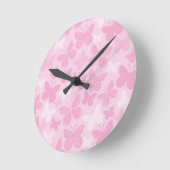 Schmetterlingsmuster Runde Wanduhr (Winkel)
