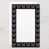Schmetterlingsmuster Schmetterlinge in Schwarz und Briefpapier (Vorne/Hinten)