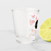 Schmetterlingsmuster Schnapsglas (Links)