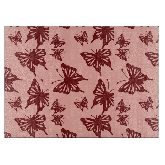 Schmetterlingsmuster Schneidebrett (Vorderseite)