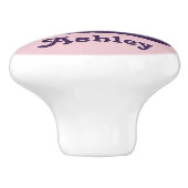 Schmetterlingsmuster Schönes weibliches Pink-Tier Keramikknauf (Seitenansicht)