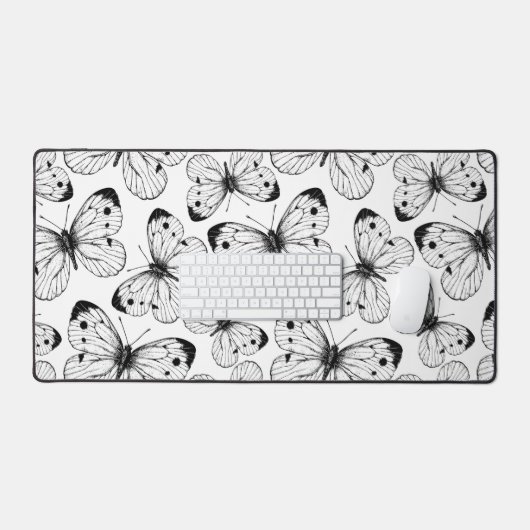Schmetterlingsmuster Schreibtischunterlage (Tastatur & Maus)