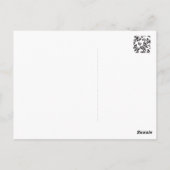 Schmetterlingsmuster - Schwarz und Weiß Postkarte (Rückseite)