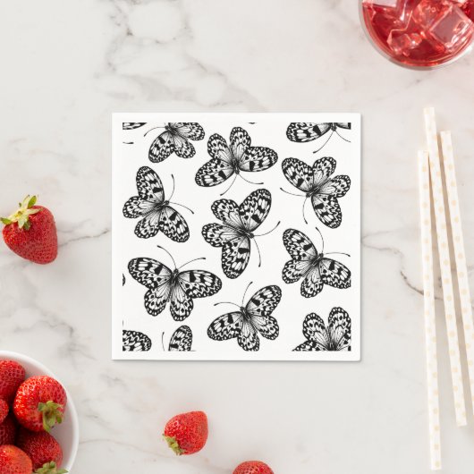 Schmetterlingsmuster Serviette (Beispiel)
