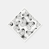 Schmetterlingsmuster Serviette (Ecke)