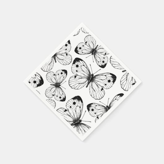 Schmetterlingsmuster Serviette (Ecke)