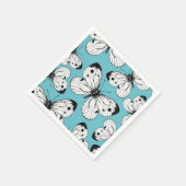 Schmetterlingsmuster Serviette (Ecke)