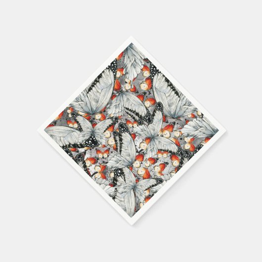 Schmetterlingsmuster Serviette (Ecke)