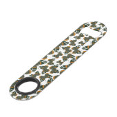 Schmetterlingsmuster Speed Flaschenöffner (Rückseite Schrägansicht)