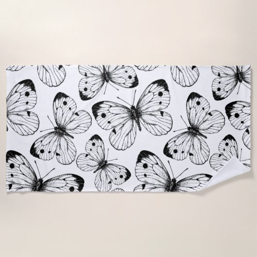 Schmetterlingsmuster Strandtuch (Vorderseite)