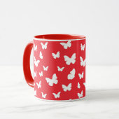 Schmetterlingsmuster Tasse (Vorderseite Links)