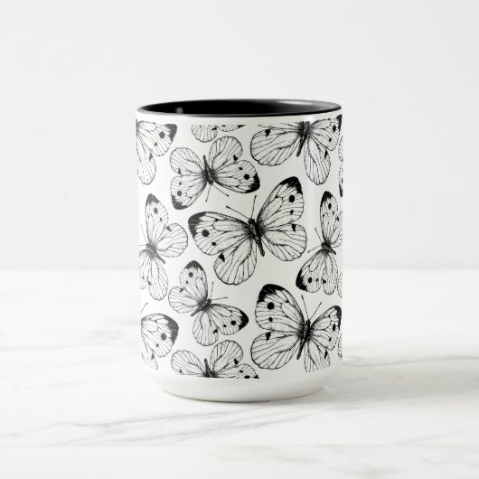 Schmetterlingsmuster Tasse (Zentrum)