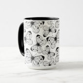 Schmetterlingsmuster Tasse (Vorderseite Links)
