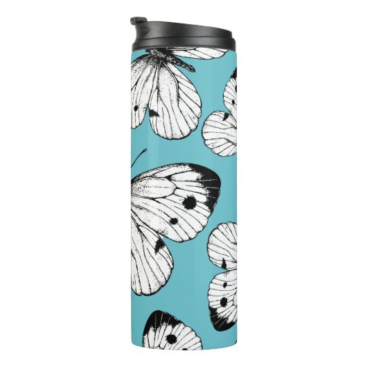 Schmetterlingsmuster Thermosbecher (Nach rechts gedreht)