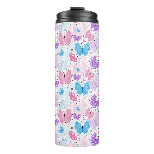 Schmetterlingsmuster Thermosbecher (Vorderseite)