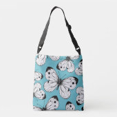 Schmetterlingsmuster Tragetaschen Mit Langen Trägern (Rückseite)