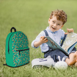 Schmetterlingsmuster Türkis Lila Grün Bedruckter Rucksack