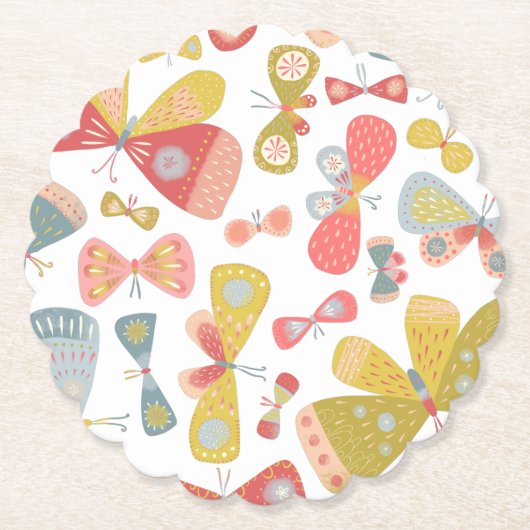 Schmetterlingsmuster Untersetzer (Vorderseite)