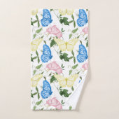 Schmetterlingsmuster Wiese Badhandtuch Set (Handtuch)
