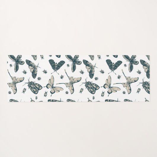 Schmetterlingsmuster Yogamatte (Rückseite (Horizontal))