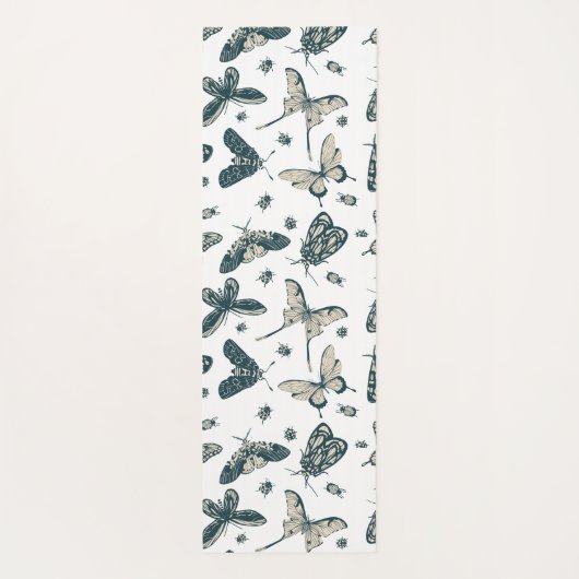 Schmetterlingsmuster Yogamatte (Rückseite)