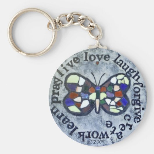 Schmetterlingsnachricht Schlüsselanhänger (Vorne)