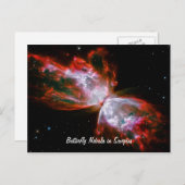 Schmetterlingsnebel in der Skorpiuskonstellation Postkarte (Vorne/Hinten)