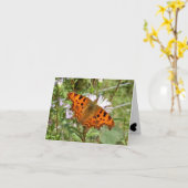 Schmetterlingsnotecard - Komma Karte (Gelbe Blume)