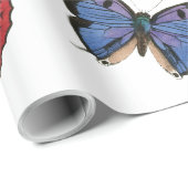 Schmetterlingspapier Geschenkpapier (Rolleneckpunkt)