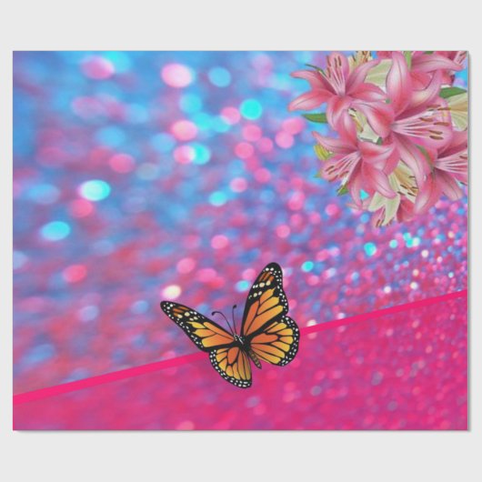 Schmetterlingspapier Geschenkpapier (Flach)