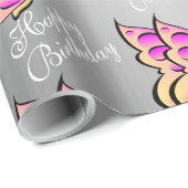 Schmetterlingspapier Geschenkpapier (Rolleneckpunkt)