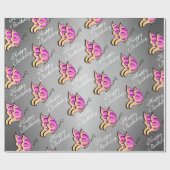 Schmetterlingspapier Geschenkpapier (Flach)