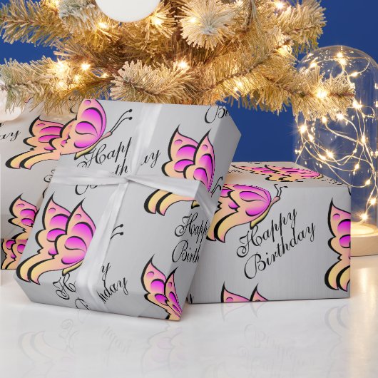 Schmetterlingspapier Geschenkpapier (Feiertage)