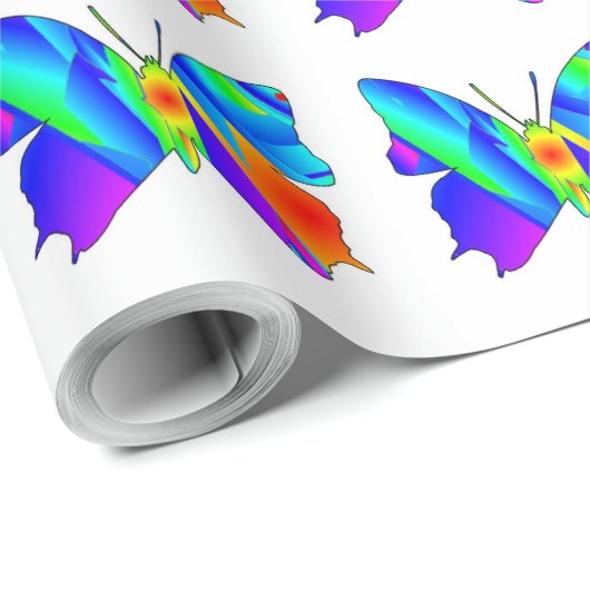 Schmetterlingspapier Geschenkpapier (Rolleneckpunkt)