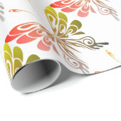 Schmetterlingspapier Geschenkpapier (Rolleneckpunkt)