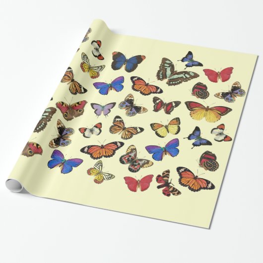 Schmetterlingspapier Geschenkpapier (Ungerollt)