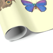 Schmetterlingspapier Geschenkpapier (Rolleneckpunkt)