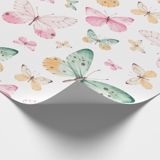 Schmetterlingspapier Geschenkpapier (Ecke)