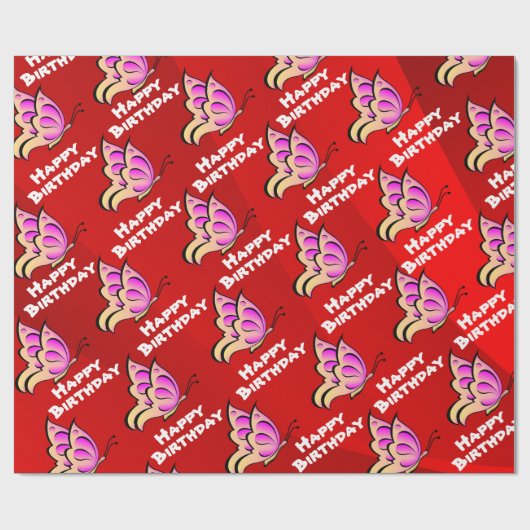 Schmetterlingspapier Geschenkpapier (Flach)
