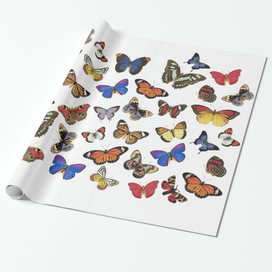 Schmetterlingspapier Geschenkpapier (Ungerollt)